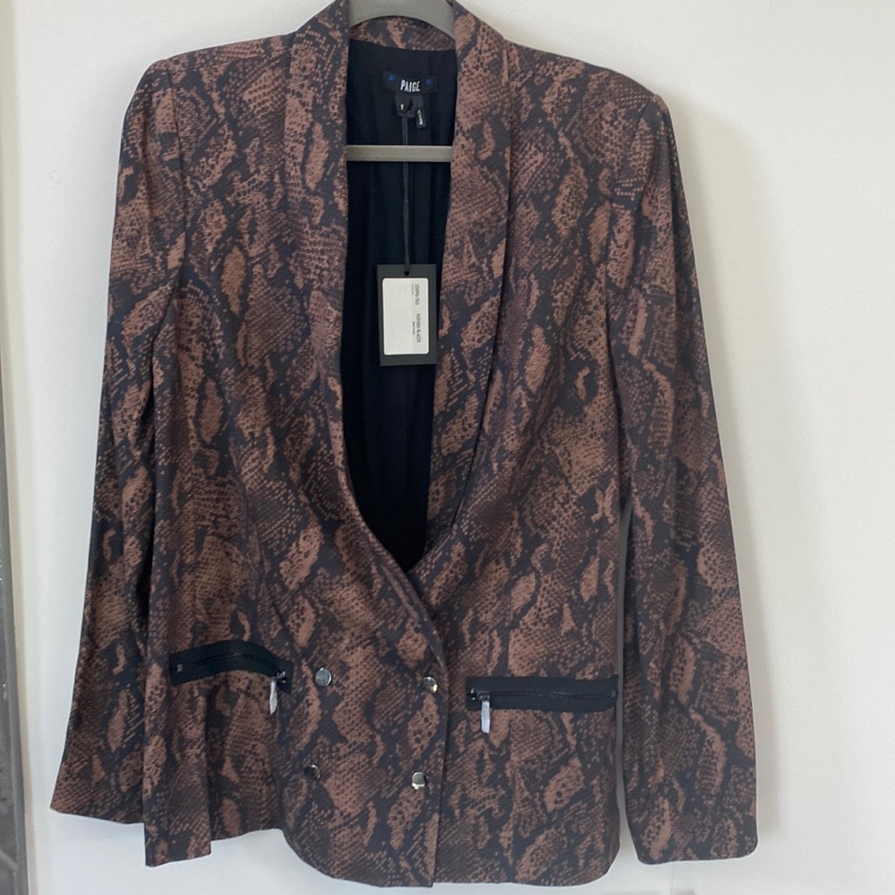 Paige python print blazer